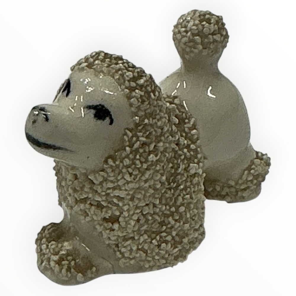Vintage‎ Porcelain Spaghetti Poodle Dog Figurine Minature White